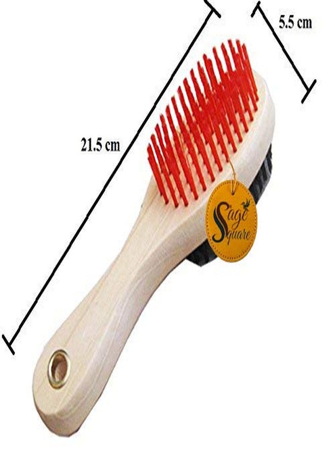 Sage Square Natural Wood Double Side 2 in 1 Dog Brush / Pet Comb for Grooming & Safety for Pets from Mites/Lice/Ticks for Dog / Puppy / Kitten / Cat - Image 4